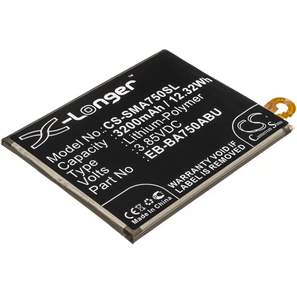 Utángyártott Samsung mobil Li-Polymer akkumulátor 3.85V 3200mAh EB-BA750ABU, GH82-18027A - CameronSino