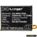 Utángyártott Samsung mobil Li-Polymer akkumulátor 3.85V 3200mAh EB-BA750ABU, GH82-18027A - CameronSino