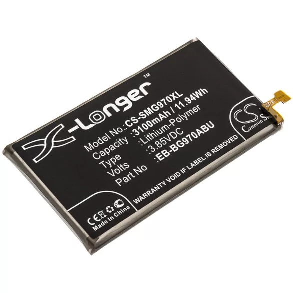 Utángyártott Samsung mobil Li-Polymer akkumulátor 3.85V 3100mAh EB-BG970ABU - CameronSino