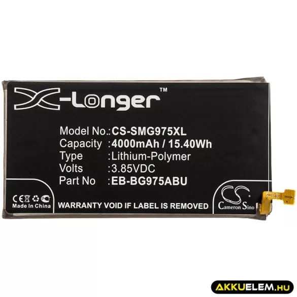 Utángyártott Samsung mobil Li-Polymer akkumulátor 3.85V 4000mAh EB-BG975ABU - CameronSino