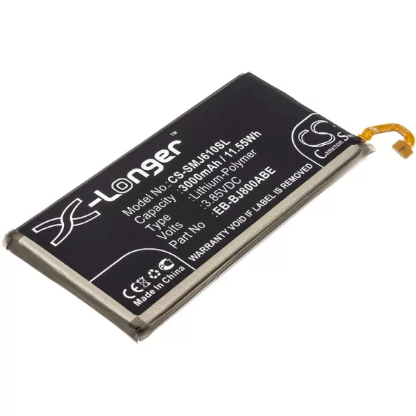 Utángyártott Samsung mobil Li-Polymer akkumulátor 3.85V 3000mAh EB-BJ800ABE, GH82-16479A - CameronSino