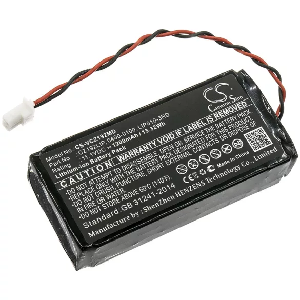 Utángyártott Verathon Orvosi Li-ion akkumulátor 11.1V 1200mAh 0400-0100, CZ192LIP - CameronSino