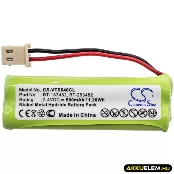 Utángyártott V Tech Vezeték nélküli telefon Ni-MH akkumulátor 2.4V 500mAh BT-183482, BT-283482 - CameronSino