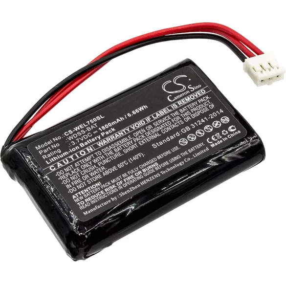 Utángyártott Vernier egyéb Li-ion akkumulátor 3.7V 1800mAh WDSS-BAT - CameronSino