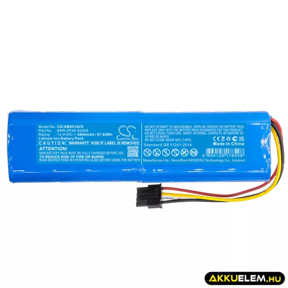Utángyártott Roborock porszívó Li-ion akkumulátor 14.4V 6800mAh - CameronSino