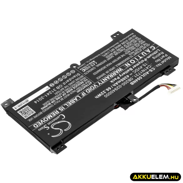 Utángyártott Asus laptop Li-Polymer akkumulátor 15.4V 4300mAh C41N1731, 0B200-02940000 - CameronSino