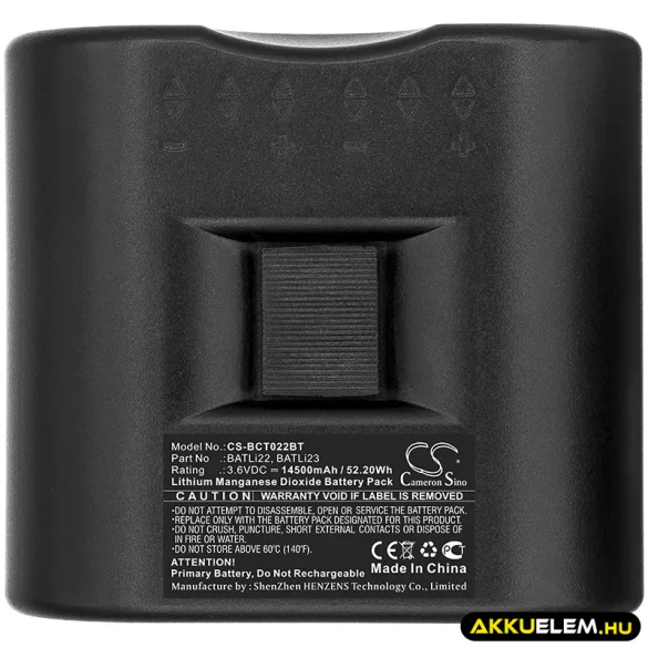 Utángyártott Daitem Riasztó rendszer Li-MnO2 elem 3.6V 14500mAh BATLi22, BatLi23 - CameronSino