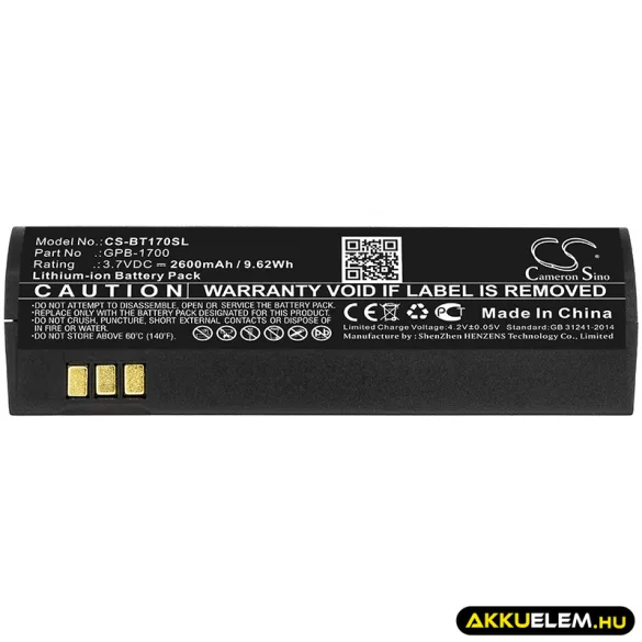 Utángyártott Globalstar Műholdas telefon Li-ion akkumulátor 3.7V 2600mAh GPB-1700 - CameronSino
