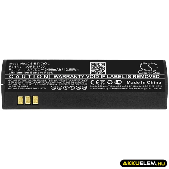 Utángyártott Globalstar Műholdas telefon Li-ion akkumulátor 3.7V 3400mAh GPB-1700 - CameronSino