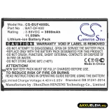 Utángyártott BlueBird Vonalkód szkenner Li-ion akkumulátor 3.85V 3000mAh BAT-DF400, BAT-EF400 - CameronSino