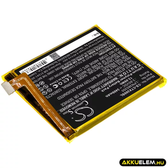 Utángyártott Crosscall mobil Li-Polymer akkumulátor 3.85V 3400mAh LPN385350 - CameronSino