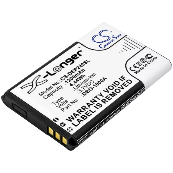 Utángyártott Doro mobil Li-ion akkumulátor 3.7V 1200mAh 380147, DBAA-1000A - CameronSino