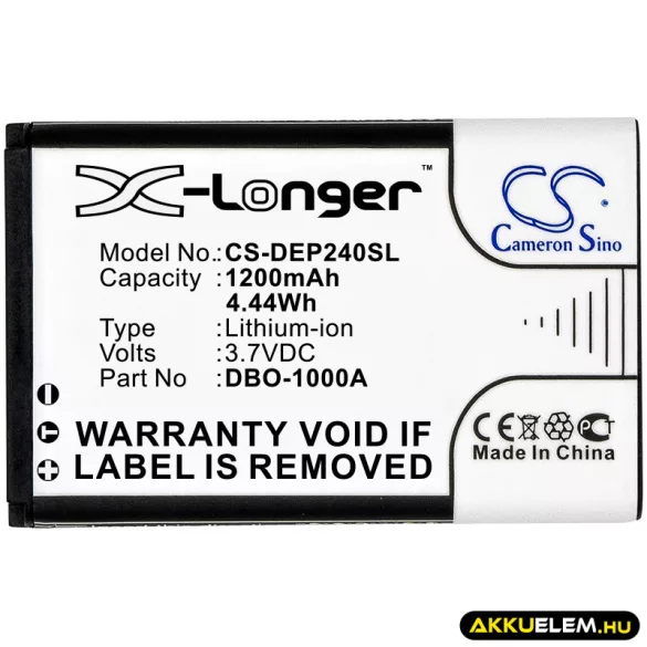 Utángyártott Doro mobil Li-ion akkumulátor 3.7V 1200mAh 380147, DBAA-1000A - CameronSino