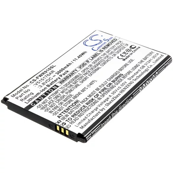 Utángyártott Franklin Wireless Hotspot Li-ion akkumulátor 3.8V 3000mAh V515176AR - CameronSino
