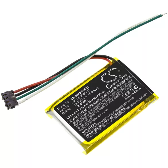 Utángyártott Garmin GPS Li-Polymer akkumulátor 3.7V 150mAh 361-00086-02 - CameronSino