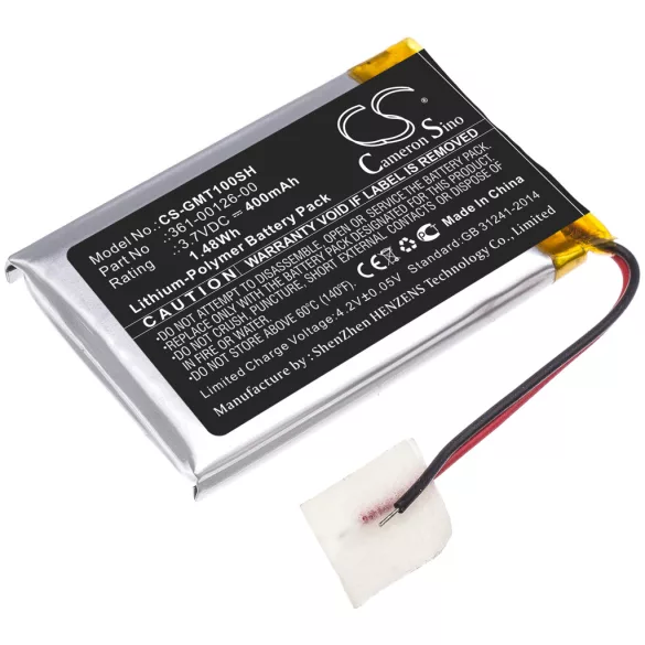 Utángyártott Garmin Okosóra Li-Polymer akkumulátor 3.7V 400mAh 361-00126-00 - CameronSino