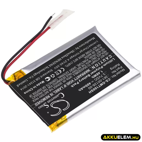 Utángyártott Garmin Okosóra Li-Polymer akkumulátor 3.7V 400mAh 361-00126-00 - CameronSino