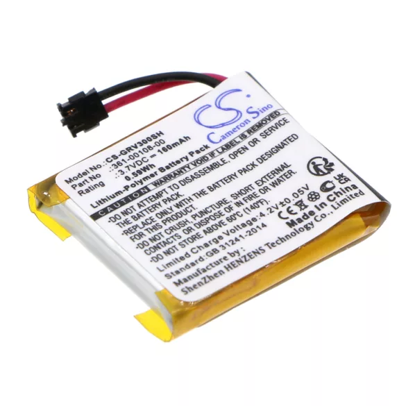Utángyártott Garmin Okosóra Li-Polymer akkumulátor 3.7V 160mAh 361-00108-00, 361-00108-01 - CameronSino
