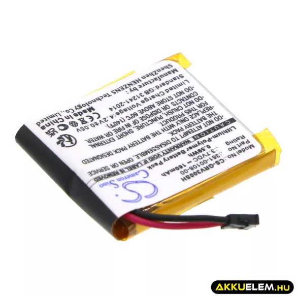 Utángyártott Garmin Okosóra Li-Polymer akkumulátor 3.7V 160mAh 361-00108-00, 361-00108-01 - CameronSino