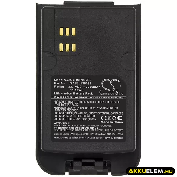 Utángyártott Inmarsat Műholdas telefon Li-ion akkumulátor 3.7V 3000mAh SAS2, 136081 - CameronSino