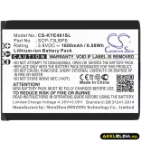 Utángyártott Kyocera mobil Li-ion akkumulátor 3.8V 1600mAh SCP-73LBPS - CameronSino