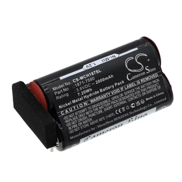Utángyártott Moser Borotva Ni-MH akkumulátor 3.6V 2000mAh 1871-7590 - CameronSino