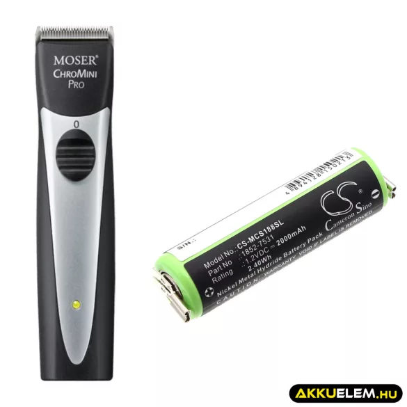 Utángyártott Moser Borotva Ni-MH akkumulátor 1.2V 2000mAh 1852-7531, 1590-7291 - CameronSino