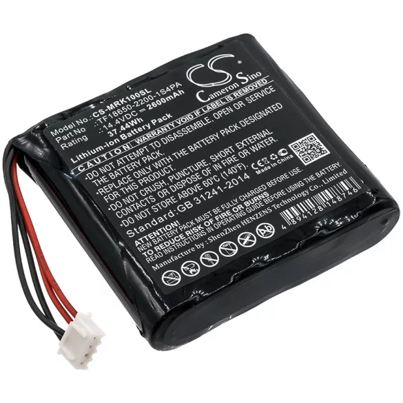 Utángyártott Marshall hangszóró Li-ion akkumulátor 14.4V 2600mAh TF18650-2200-1S4PA - CameronSino