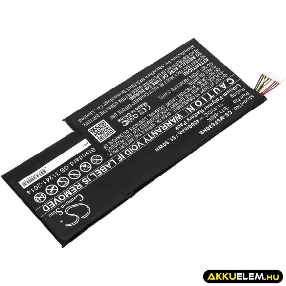 Utángyártott MSI laptop Li-Polymer akkumulátor 11.4V 4500mAh BTY-M6K - CameronSino