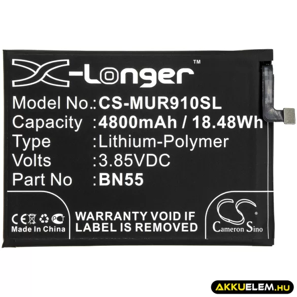 Utángyártott Pocophone mobil Li-Polymer akkumulátor 3.85V 4800mAh - CameronSino