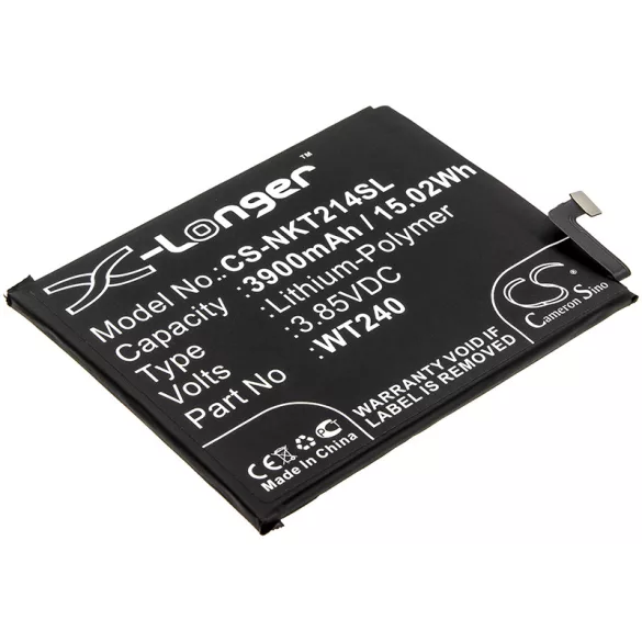 Utángyártott Nokia mobil Li-Polymer akkumulátor 3.85V 3900mAh WT240 - CameronSino