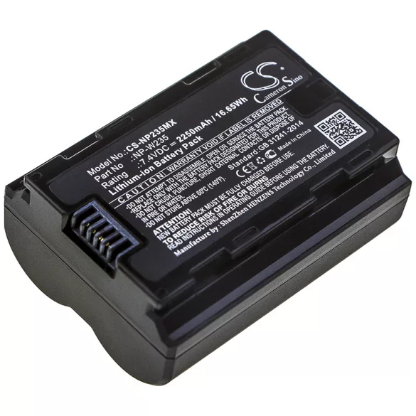 Utángyártott Fujifilm Kamera Li-ion akkumulátor 7.4V 2250mAh NP-W235 - CameronSino