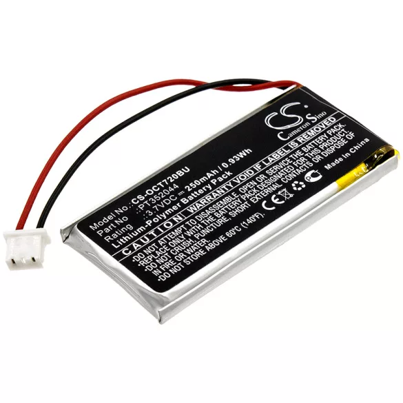 Utángyártott Oracle CMOS / BackUp Li-Polymer akkumulátor 3.7V 250mAh PT352044 - CameronSino