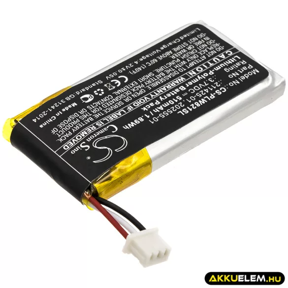 Utángyártott Plantronics Vezeték nélküli fejhallgató Li-Polymer akkumulátor 3.7V 510mAh 211425-01, 202555-01 - CameronSino