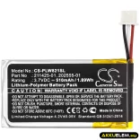 Utángyártott Plantronics Vezeték nélküli fejhallgató Li-Polymer akkumulátor 3.7V 510mAh 211425-01, 202555-01 - CameronSino