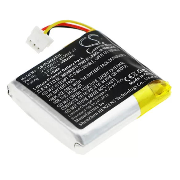Utángyártott Plantronics Vezeték nélküli fejhallgató Li-Polymer akkumulátor 3.7V 480mAh 213199-01, 203055-01 - CameronSino