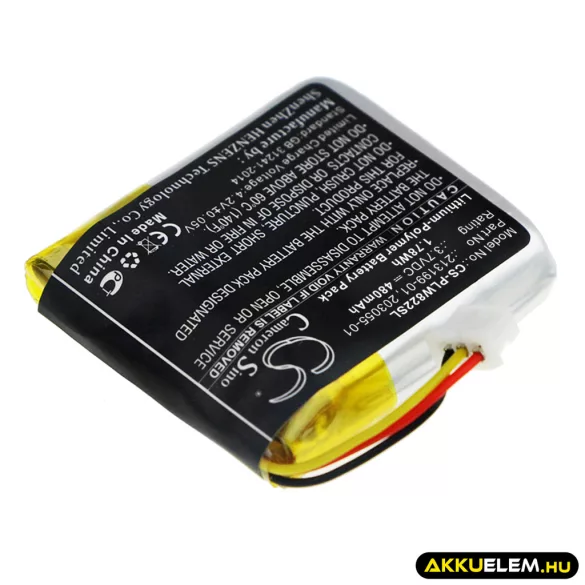 Utángyártott Plantronics Vezeték nélküli fejhallgató Li-Polymer akkumulátor 3.7V 480mAh 213199-01, 203055-01 - CameronSino