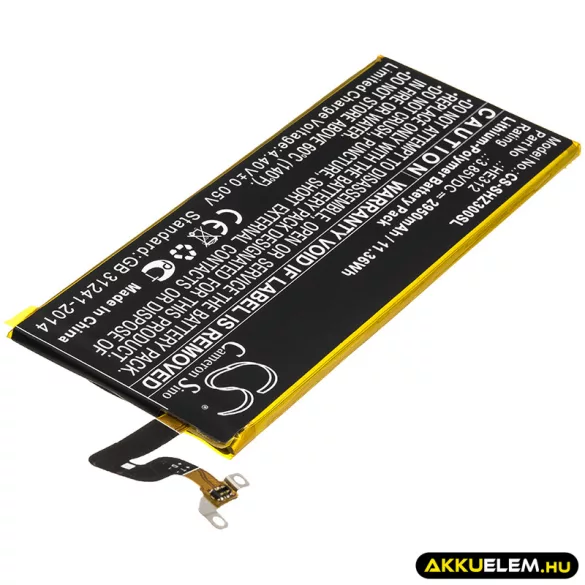 Utángyártott Sharp mobil Li-Polymer akkumulátor 3.85V 2950mAh HE312 - CameronSino