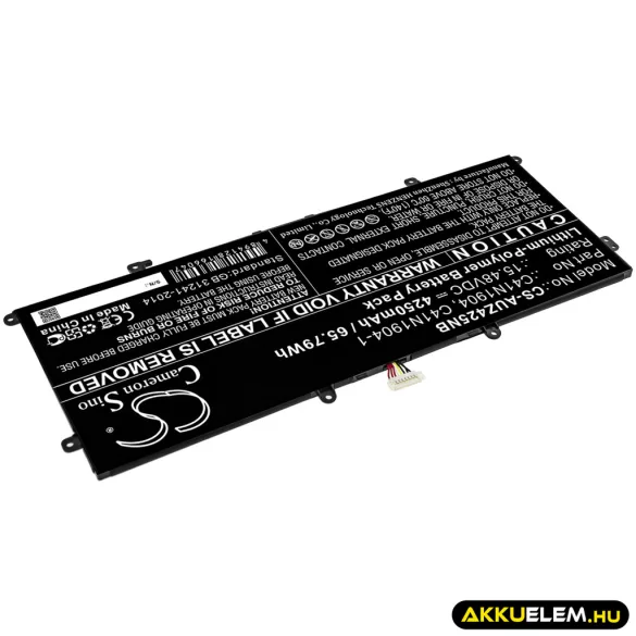 Utángyártott Asus laptop Li-Polymer akkumulátor 15.48V 4250mAh 0B200-03660000, 02B200-03660500 - CameronSino