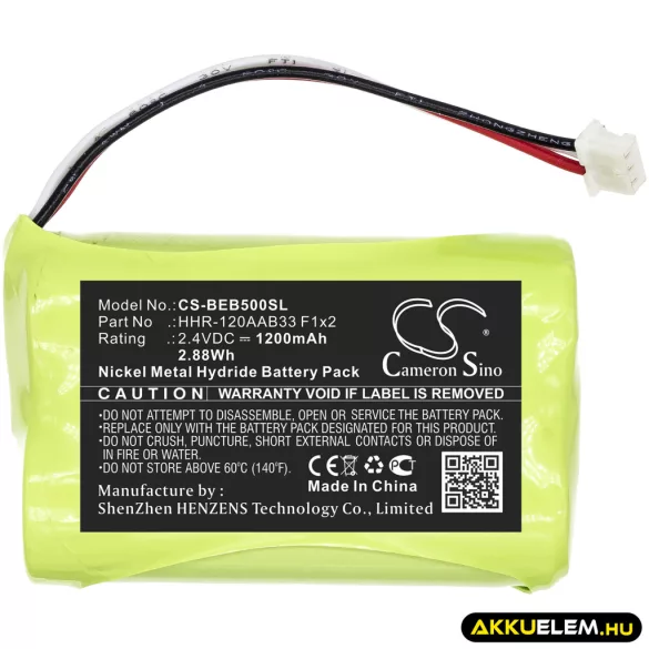 Utángyártott Bang & Olufsen Távirányító Ni-MH akkumulátor 2.4V 1200mAh HHR-120AAB33 F1x2 - CameronSino