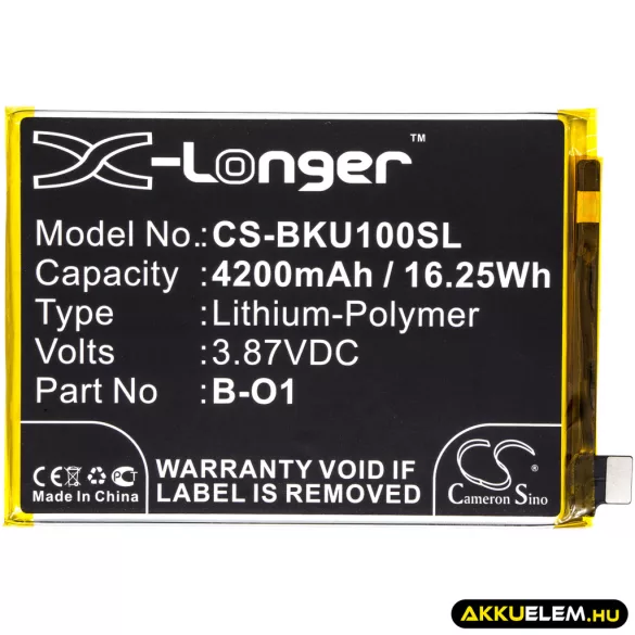 Utángyártott Vivo mobil Li-Polymer akkumulátor 3.87V 4200mAh B-O1 - CameronSino