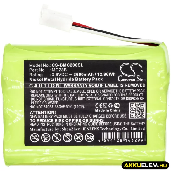 Utángyártott Beamex egyéb Ni-MH akkumulátor 3.6V 3600mAh MC28B, 8036140 - CameronSino
