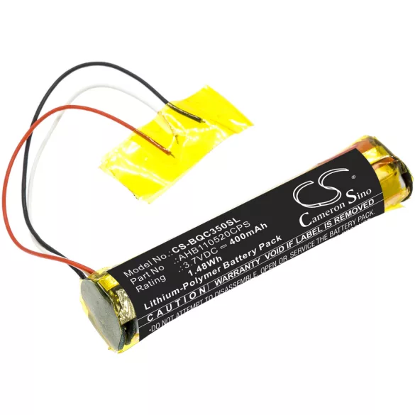 Utángyártott Bose Vezeték nélküli fejhallgató Li-Polymer akkumulátor 3.7V 400mAh AHB110520CPS - CameronSino