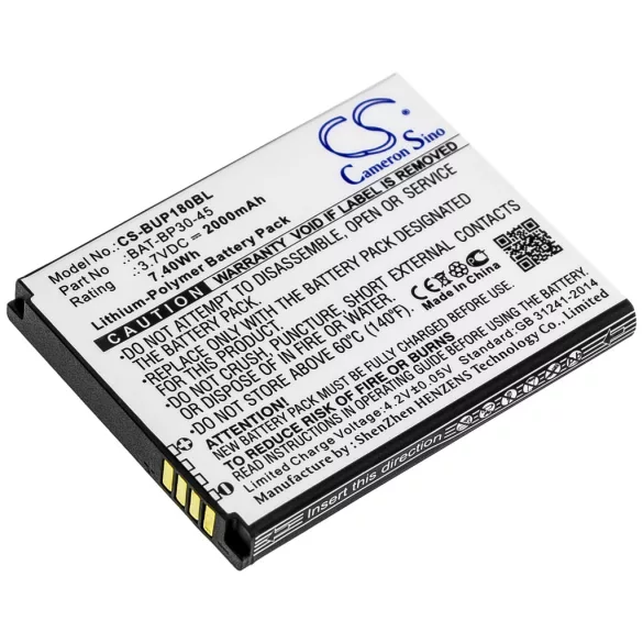 Utángyártott BlueBird Vonalkód szkenner Li-Polymer akkumulátor 3.7V 2000mAh BAT-BP30-45 - CameronSino