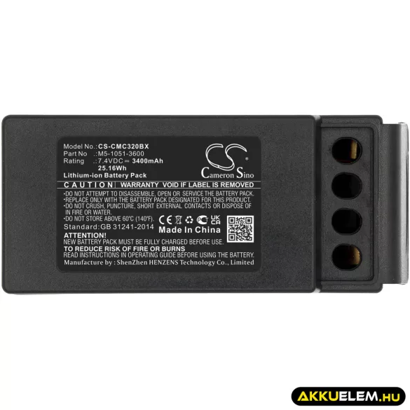 Utángyártott Cavotec Daru távirányító Li-ion akkumulátor 7.4V 3400mAh M5-1051-3600 2. verzió - CameronSino