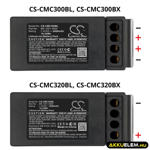 Utángyártott Cavotec Daru távirányító Li-ion akkumulátor 7.4V 3400mAh M5-1051-3600 2. verzió - CameronSino
