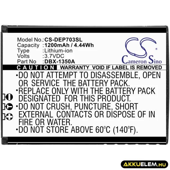 Utángyártott Doro mobil Li-ion akkumulátor 3.7V 1200mAh DBX-1350A - CameronSino