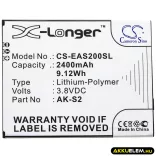 Utángyártott Emporia mobil Li-Polymer akkumulátor 3.8V 2400mAh AK-S2 - CameronSino