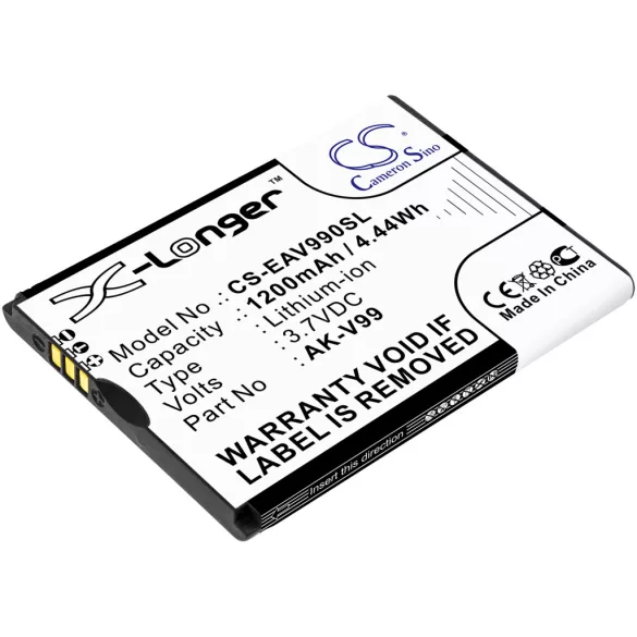 Utángyártott Emporia mobil Li-ion akkumulátor 3.7V 1200mAh AK-V99 - CameronSino