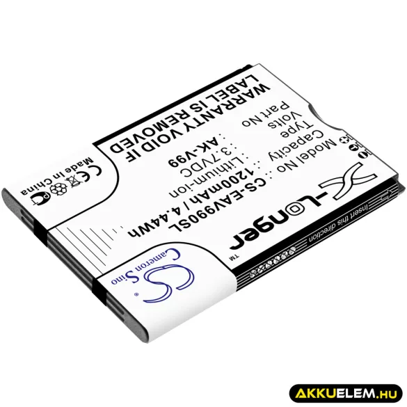 Utángyártott Emporia mobil Li-ion akkumulátor 3.7V 1200mAh AK-V99 - CameronSino